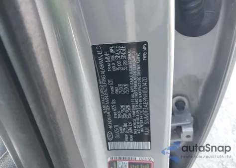 2022 Hyundai Tucson Sel z USA, uszkodzony, nr VIN 5NMJF3AE9NH061420